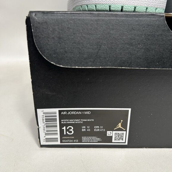 Nike Air Jordan 1 Mid Retro “Mystic Navy/Mint Foam” 2024 main image 6